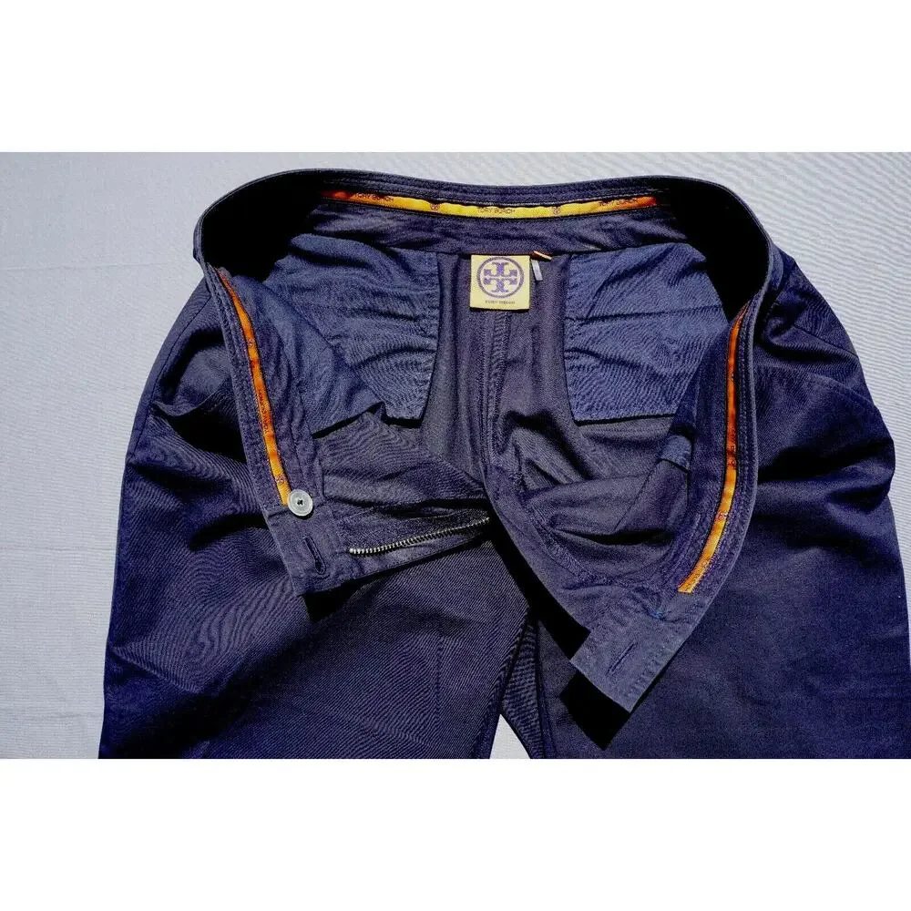 Tory Burch Stretch Ankle Pants , Trousers Navy Blue Woman's Size 6